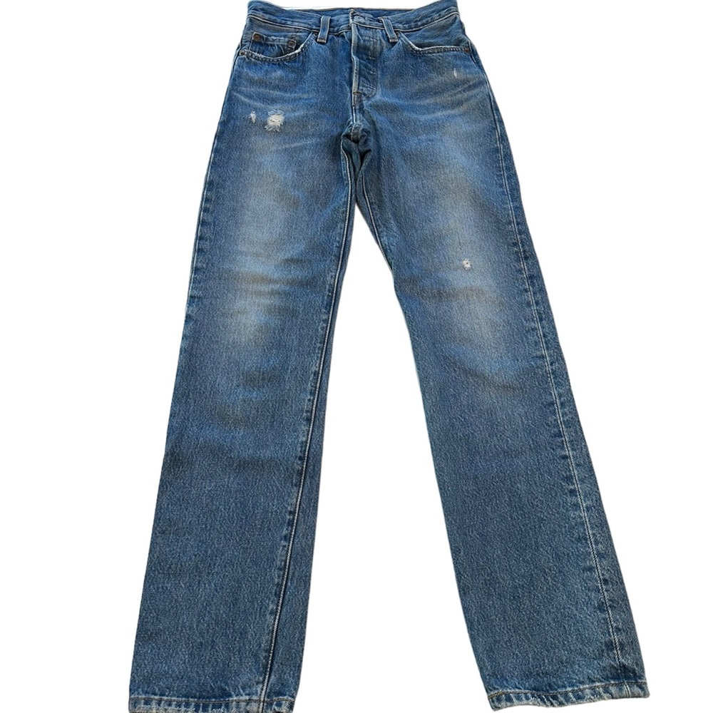 Levi’s 501 Button Fly Distressed Jeans Women’s Size 24